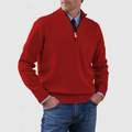 KINGSLEY - RIBBED QUARTER-ZIP KNIT SWEATER