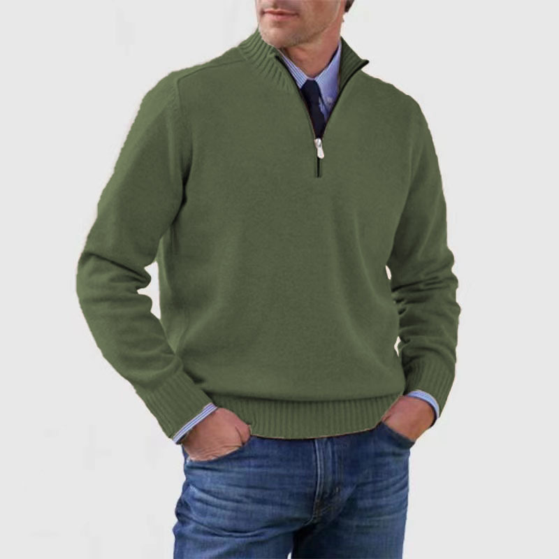 KINGSLEY - RIBBED QUARTER-ZIP KNIT SWEATER 10