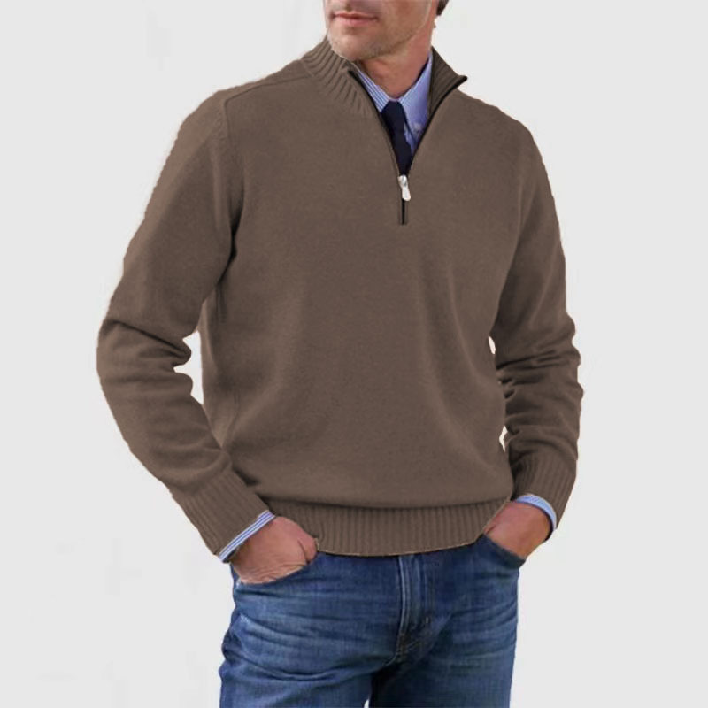 KINGSLEY - RIBBED QUARTER-ZIP KNIT SWEATER 11
