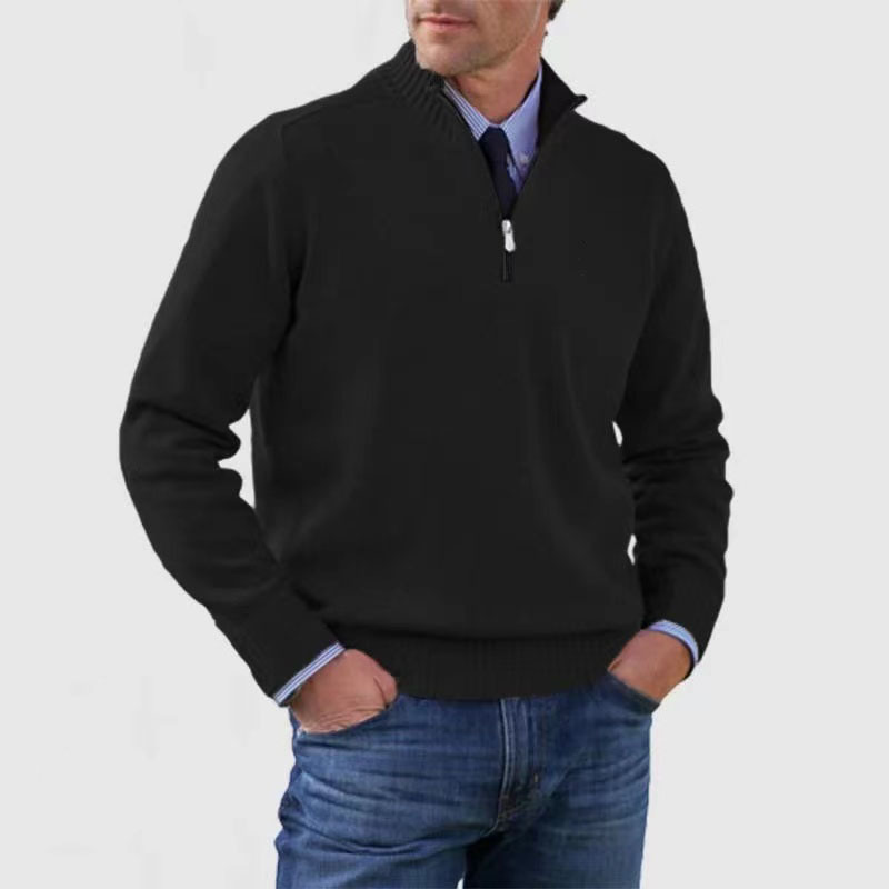 KINGSLEY - RIBBED QUARTER-ZIP KNIT SWEATER 3