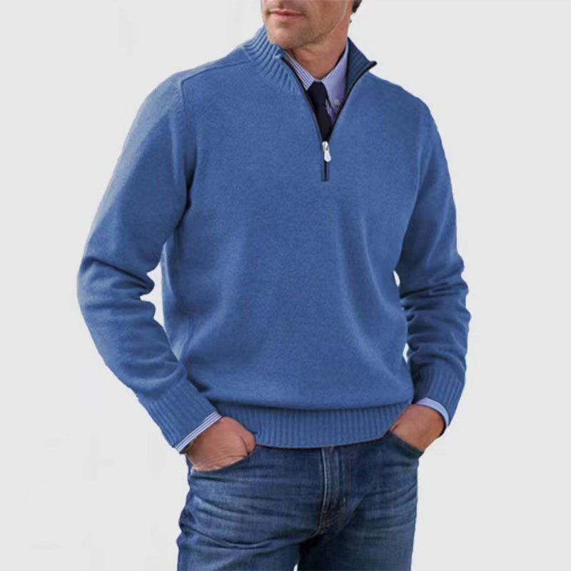 KINGSLEY - RIBBED QUARTER-ZIP KNIT SWEATER 6