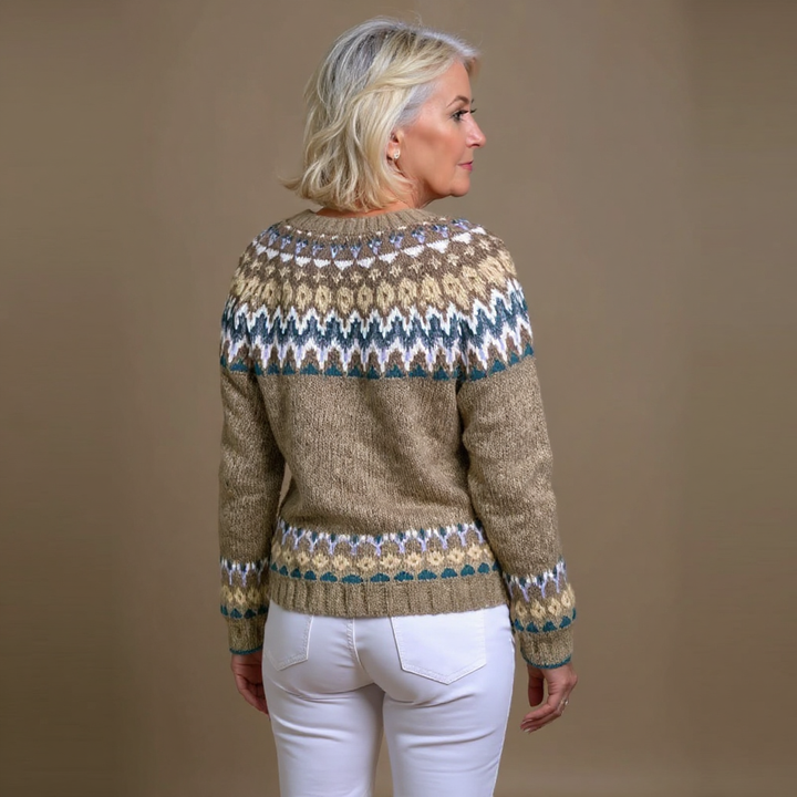 KIRSA | WOMEN'S FAIR ISLE CARDIGAN SWEATER WINTER KNIT BUTTON 2