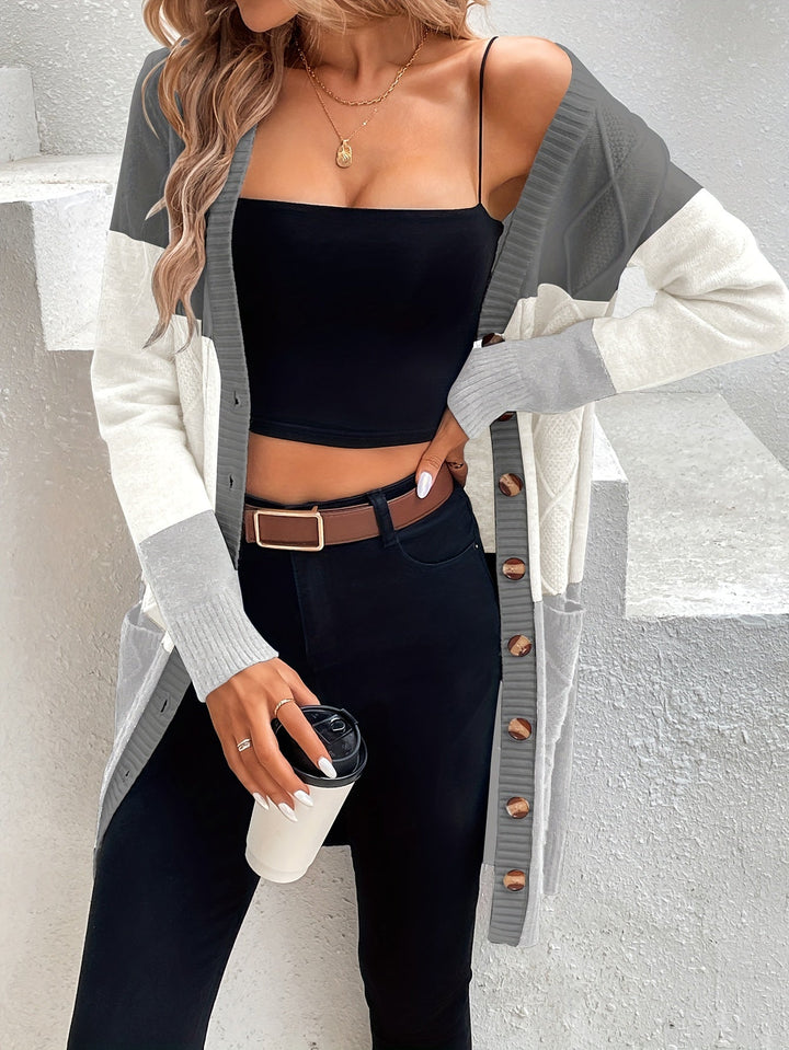 LAETITIA | WOMEN'S LONG CARDIGAN SWEATER OPEN FRONT KNIT 1