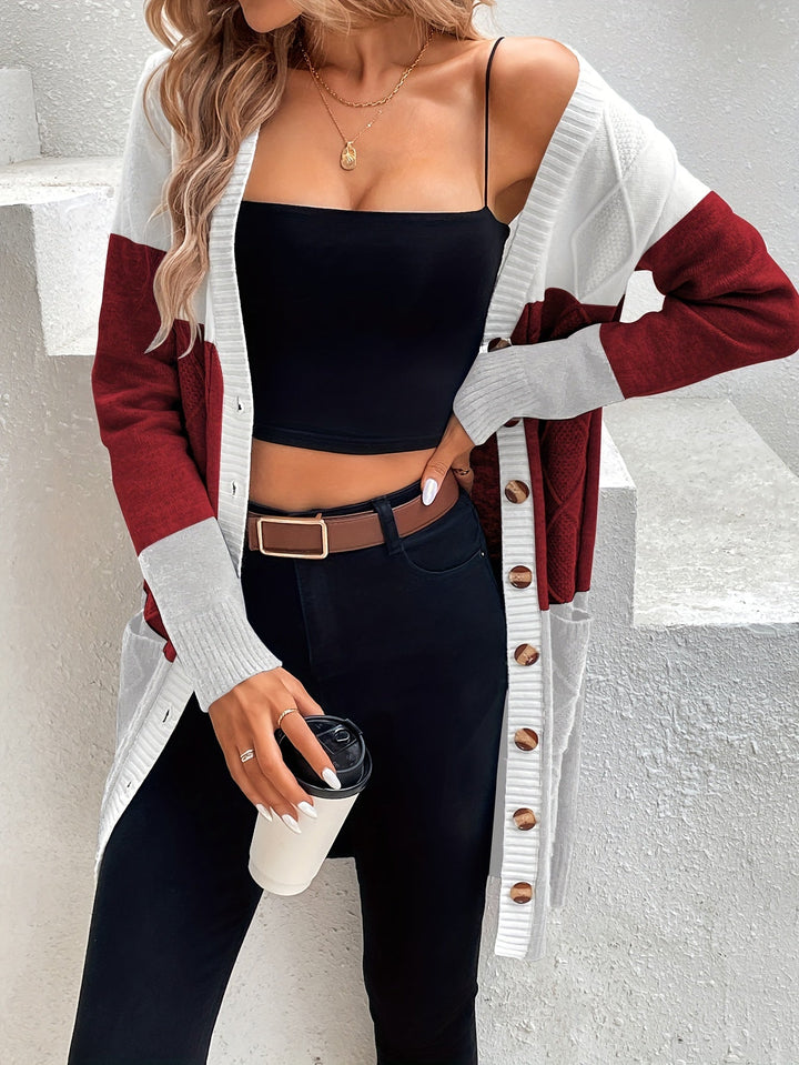 LAETITIA | WOMEN'S LONG CARDIGAN SWEATER OPEN FRONT KNIT 4