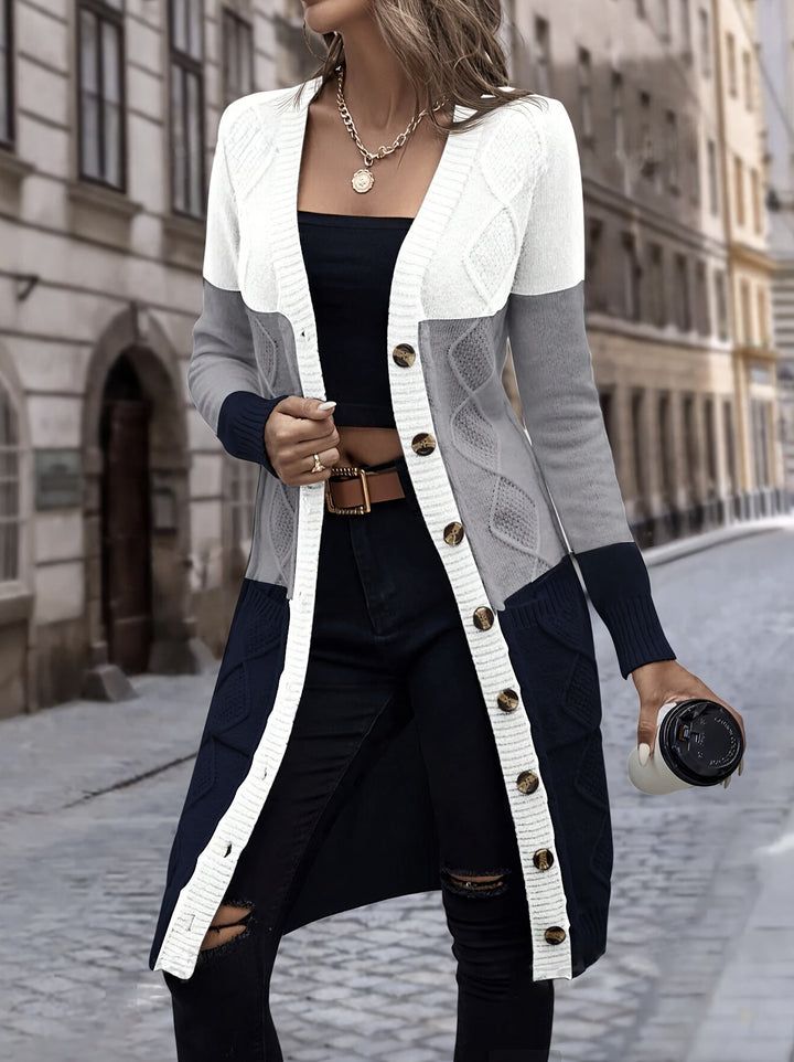 LAETITIA | WOMEN'S LONG CARDIGAN SWEATER OPEN FRONT KNIT 6
