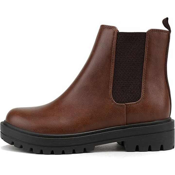 LAURE | WOMEN'S CHELSEA BOOTS ANKLE PLATFORM LUG SOLE 10
