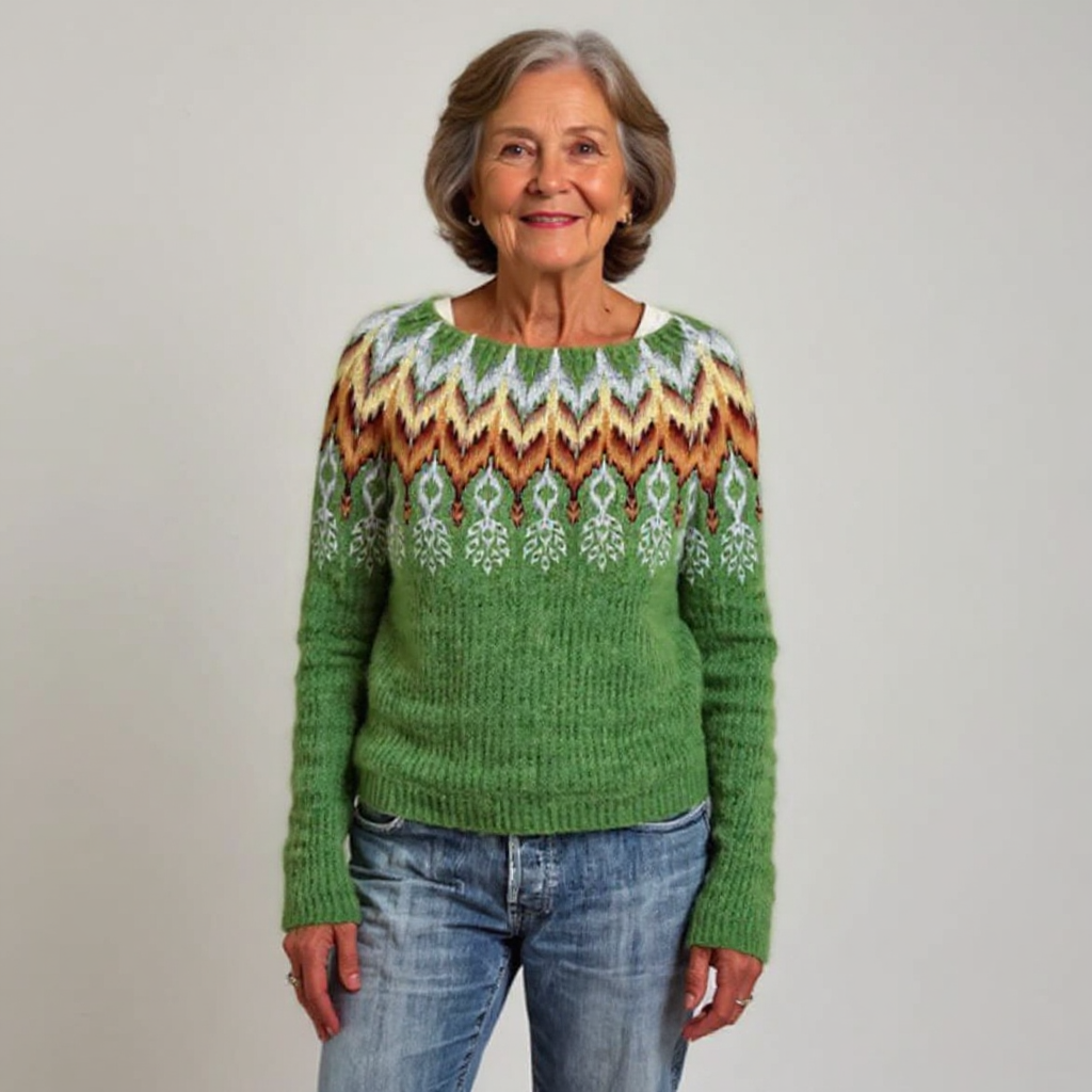 LAUREL - FAIR ISLE YOKE KNIT SWEATER 2
