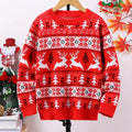 LAURENCE | WOMEN'S NORDIC CHRISTMAS SWEATER REINDEER CREW NECK KNIT PULLOVER