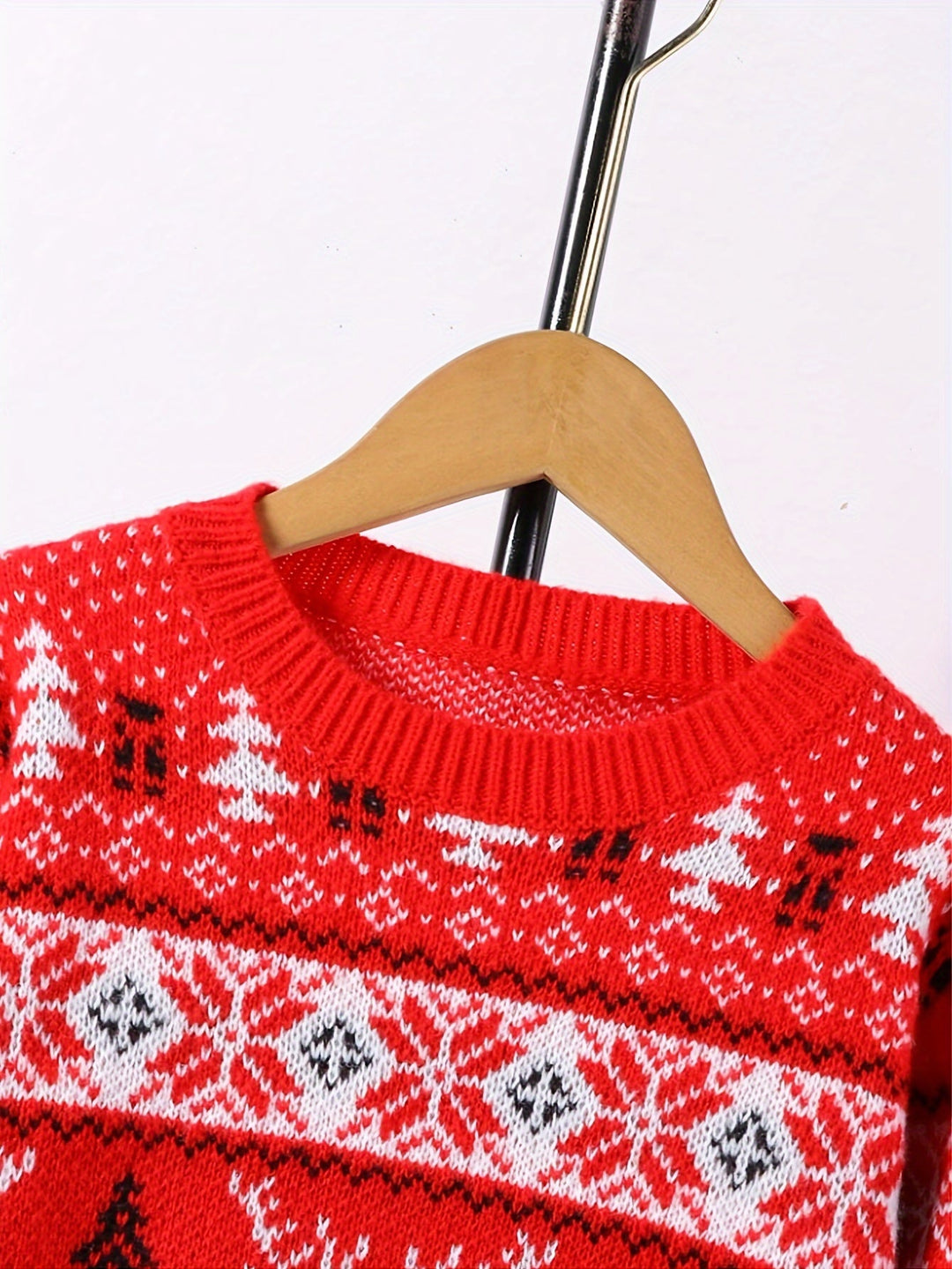 LAURENCE | WOMEN'S NORDIC CHRISTMAS SWEATER REINDEER CREW NECK KNIT PULLOVER 5