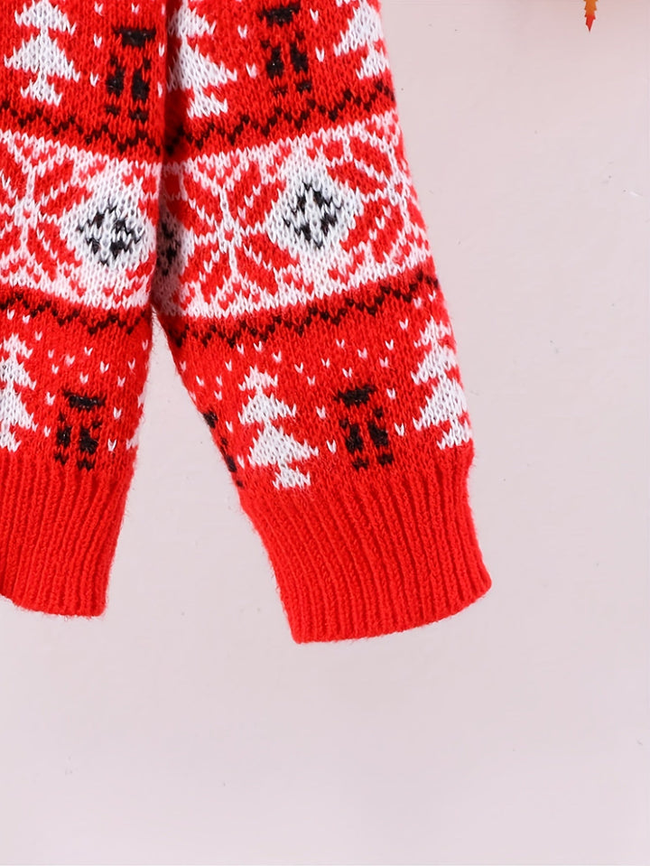 LAURENCE | WOMEN'S NORDIC CHRISTMAS SWEATER REINDEER CREW NECK KNIT PULLOVER 6