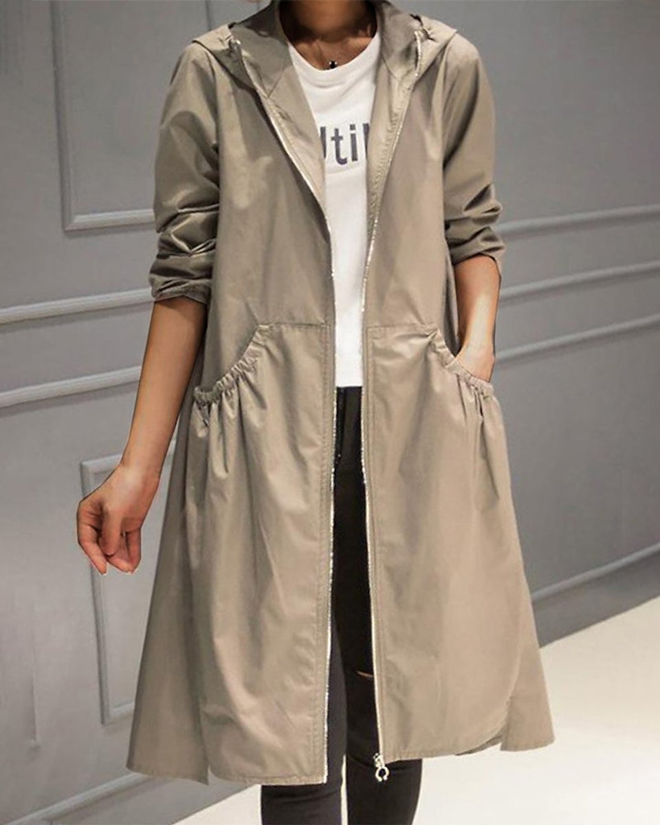 LAYLA - LONG WATERPROOF TRENCH JACKET 1