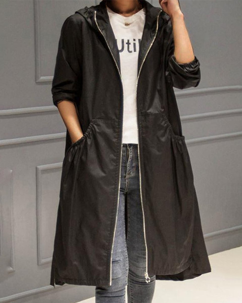 LAYLA - LONG WATERPROOF TRENCH JACKET 4