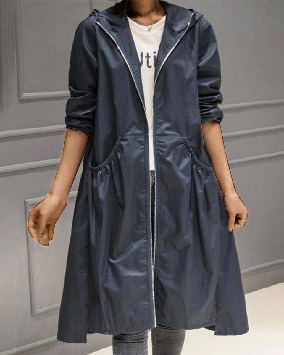 LAYLA - LONG WATERPROOF TRENCH JACKET 5