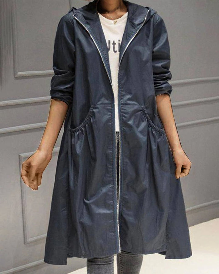LAYLA - LONG WATERPROOF TRENCH JACKET 5