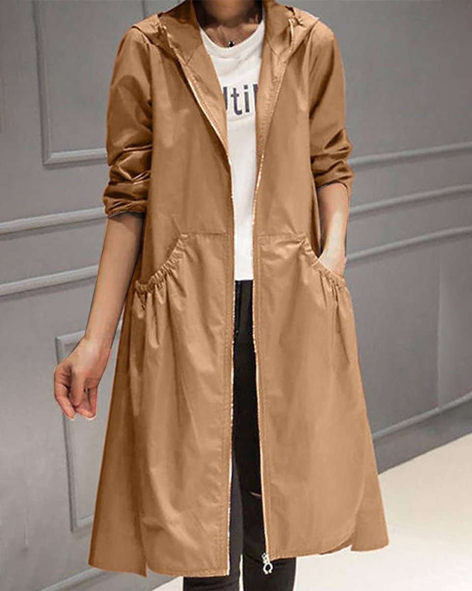 LAYLA - LONG WATERPROOF TRENCH JACKET 6