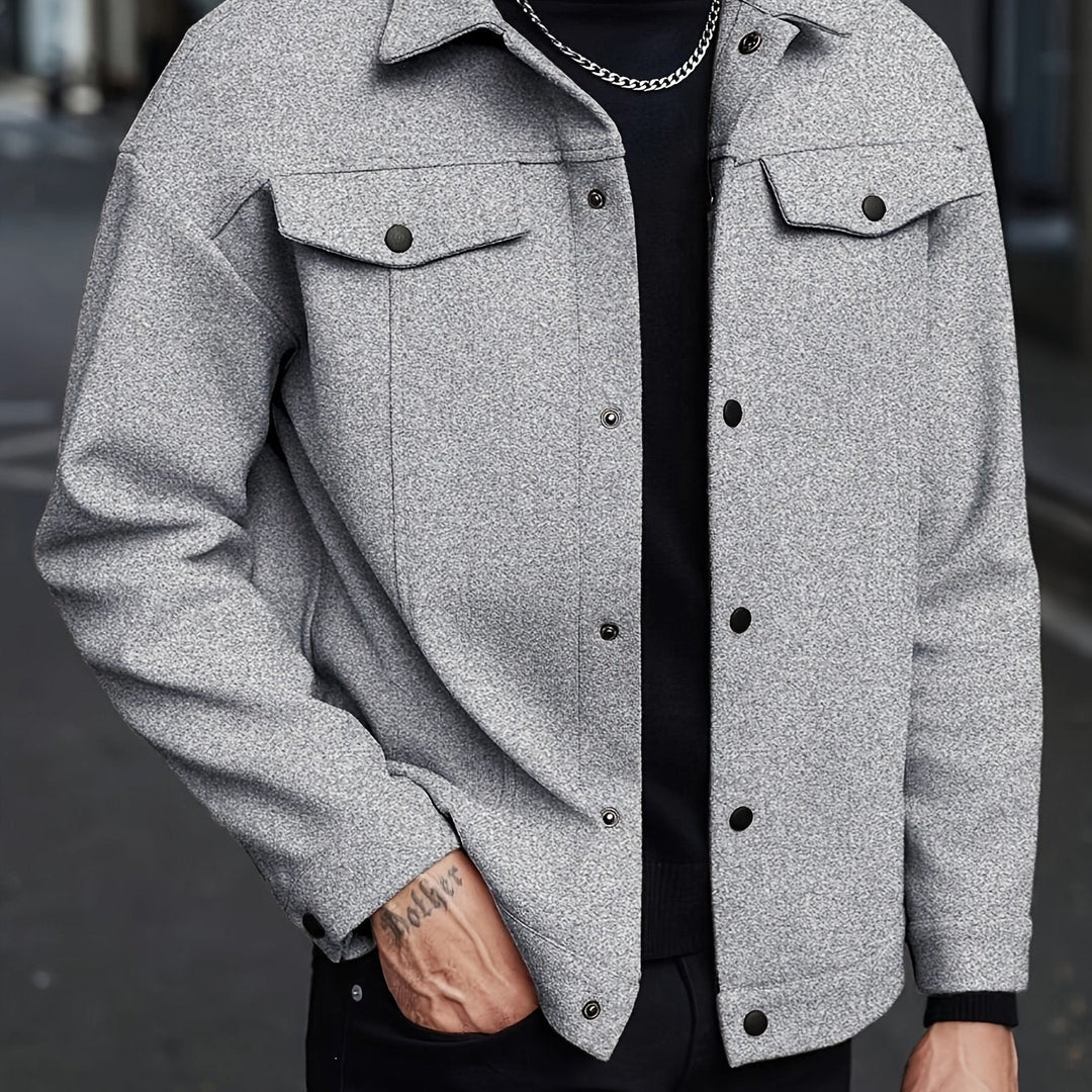 LEANDRE | MEN'S TRUCKER JACKET BUTTON UP CASUAL 1