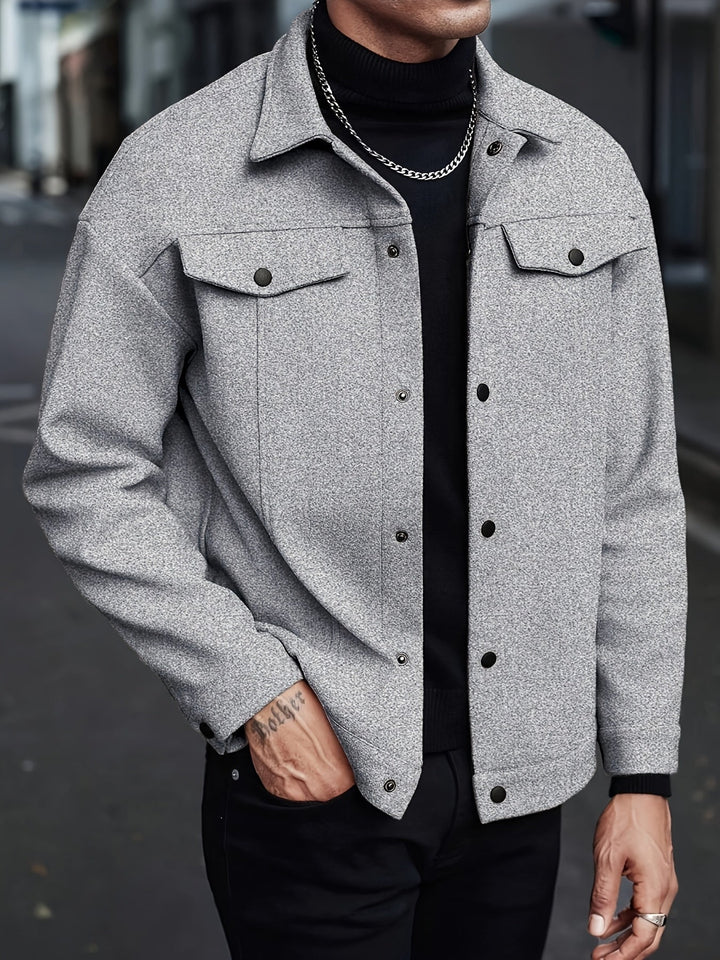 LEANDRE | MEN'S TRUCKER JACKET BUTTON UP CASUAL 4