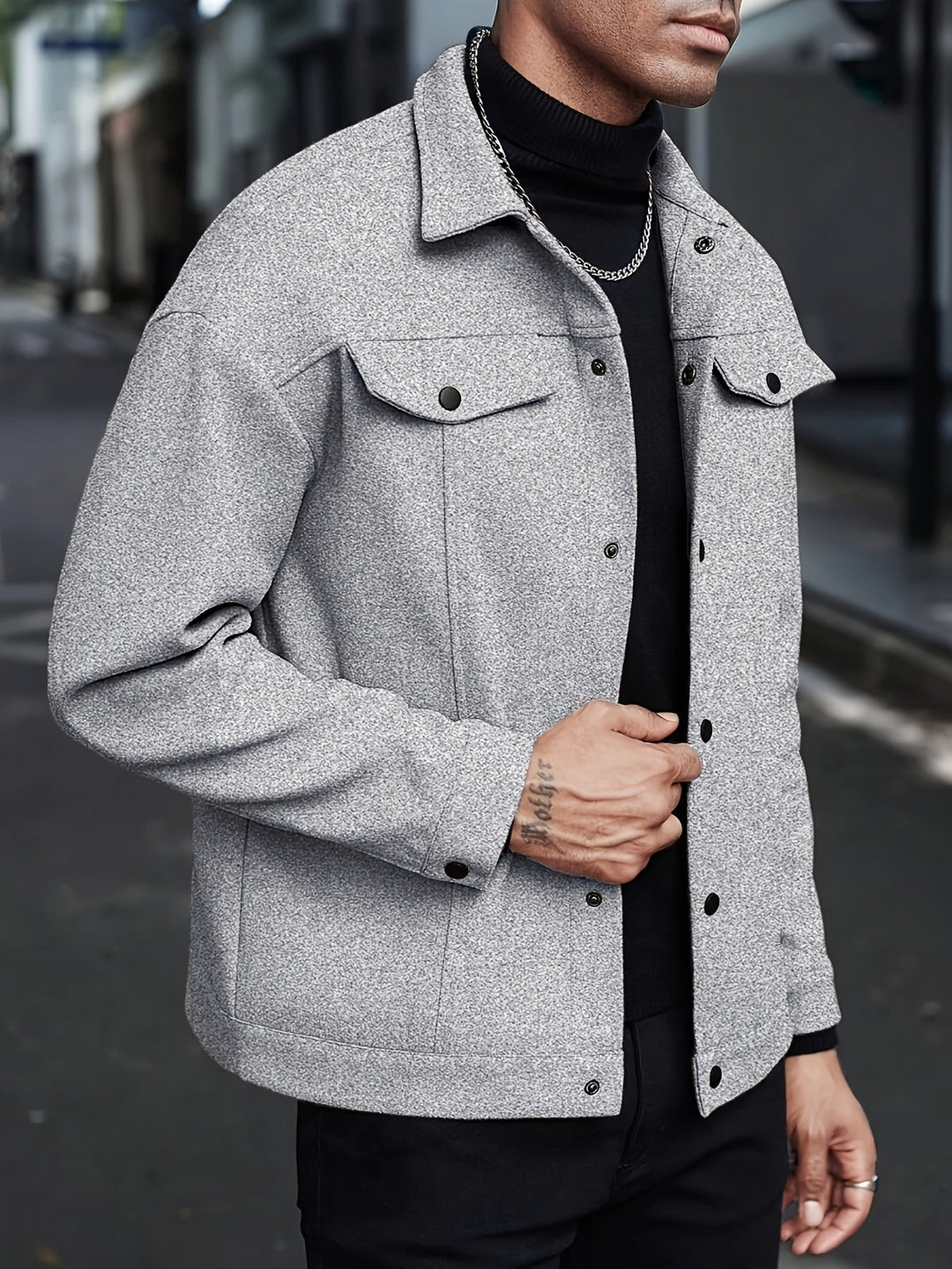LEANDRE | MEN'S TRUCKER JACKET BUTTON UP CASUAL 6