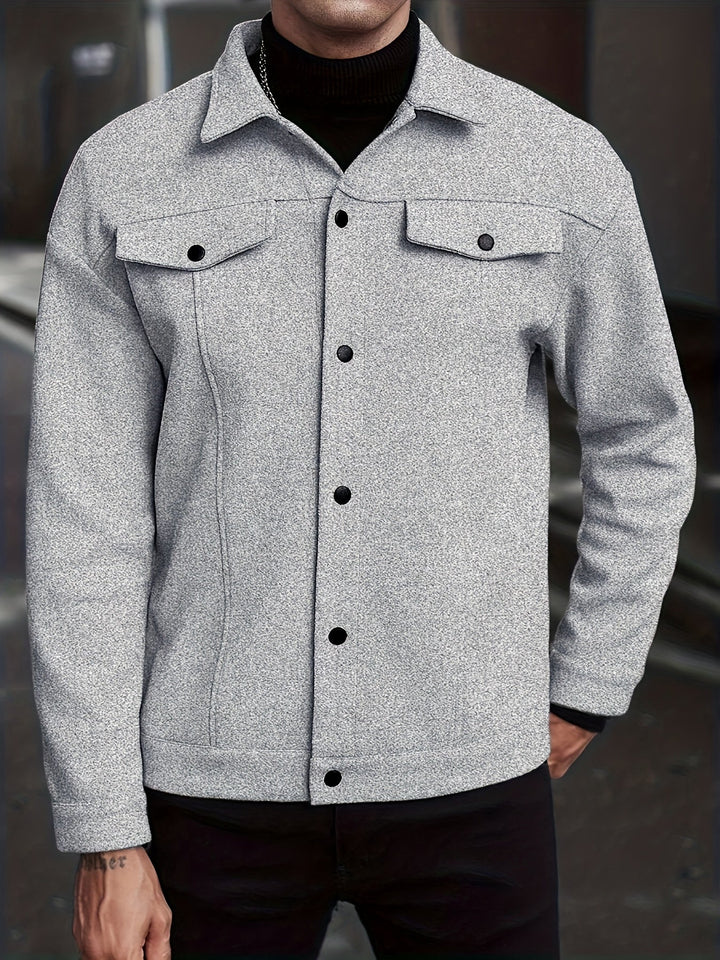 LEANDRE | MEN'S TRUCKER JACKET BUTTON UP CASUAL 7