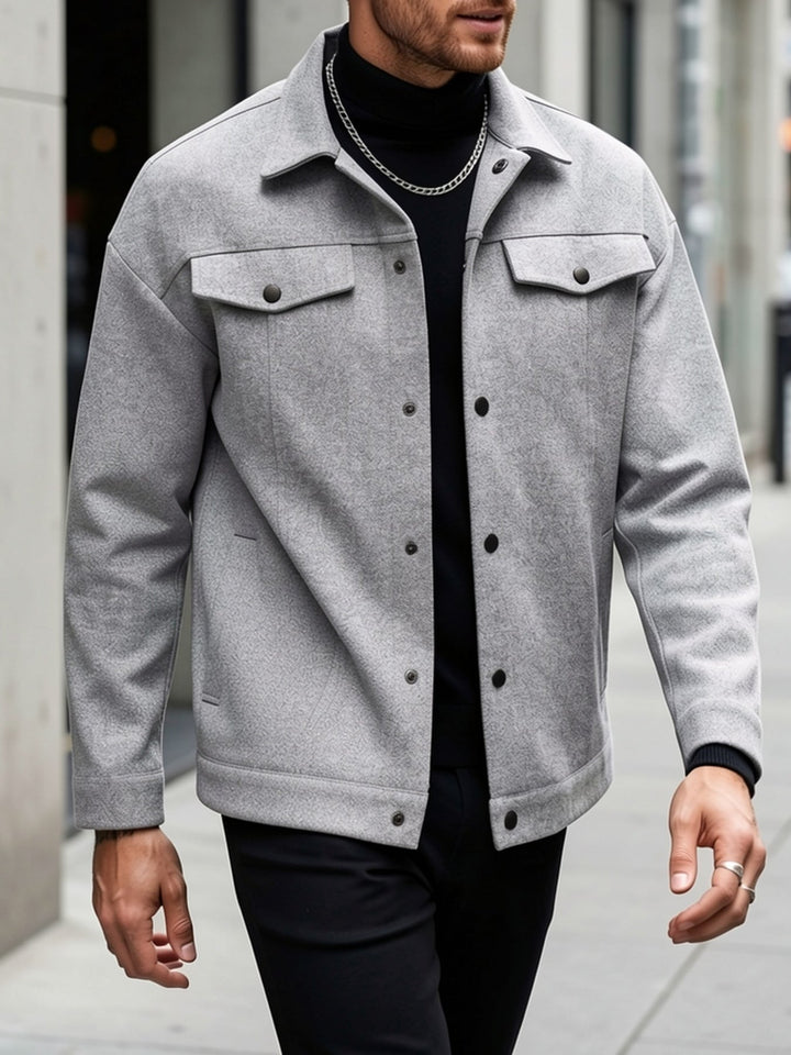 LEANDRE | MEN'S TRUCKER JACKET BUTTON UP CASUAL 9