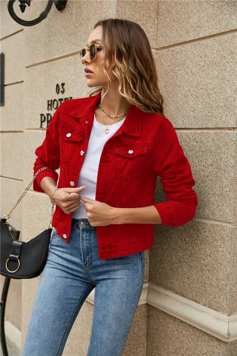 LENA - CLASSIC CROPPED DENIM JACKET 3