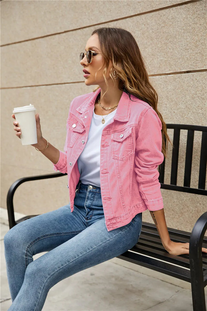 LENA - CLASSIC CROPPED DENIM JACKET 5