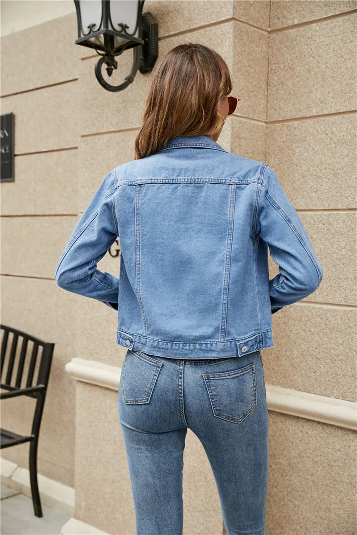 LENA - CLASSIC CROPPED DENIM JACKET 6