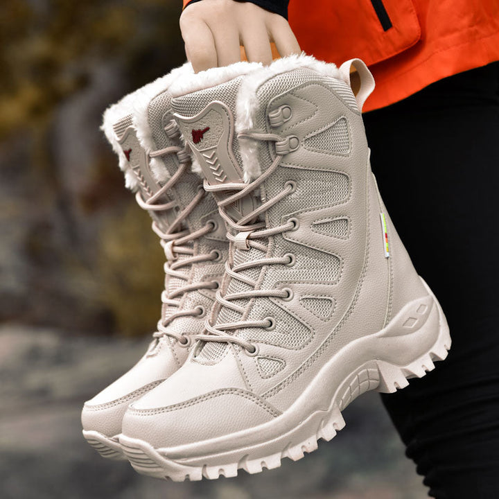 Women's Waterproof Winter Hiking Boots – Beige