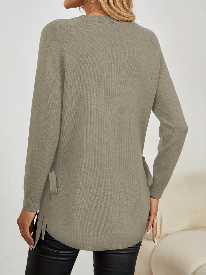 LISANDRE | WOMEN'S CREW NECK LONG TUNIC SWEATER 12
