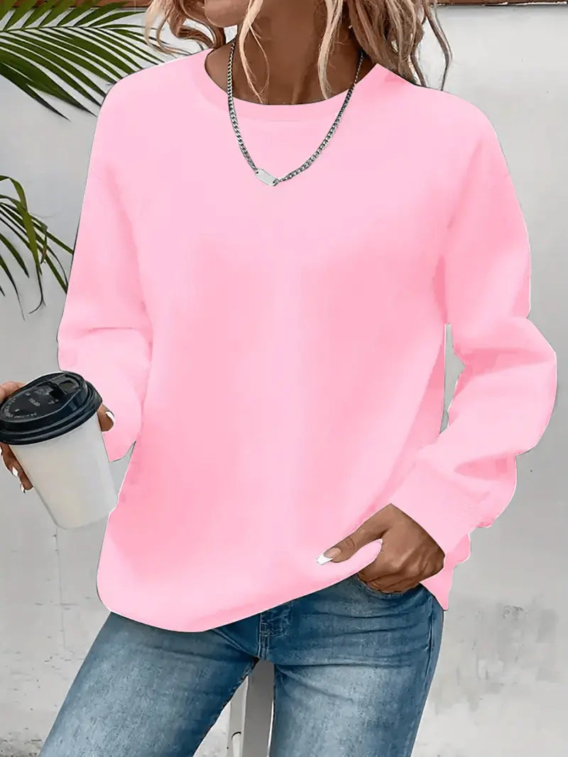LOUANE | WOMEN'S CREW NECK SWEATSHIRT CASUAL LONG SLEEVE SWEATER 1