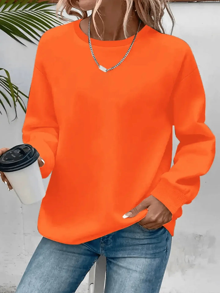 Women's Crew Neck Sweatshirt – Orange