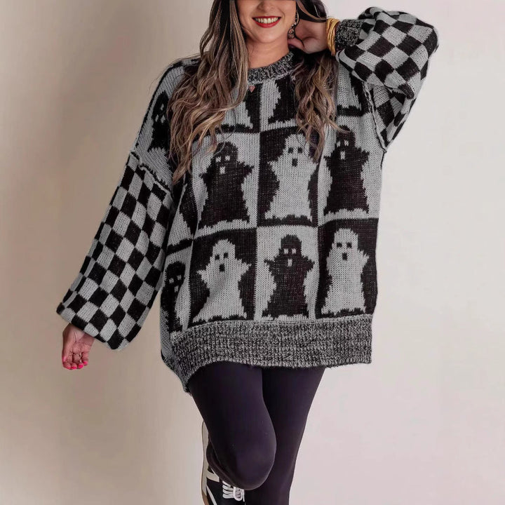 LOUISE | WOMEN'S HALLOWEEN SWEATER OVERSIZED KNIT CREW NECK 6