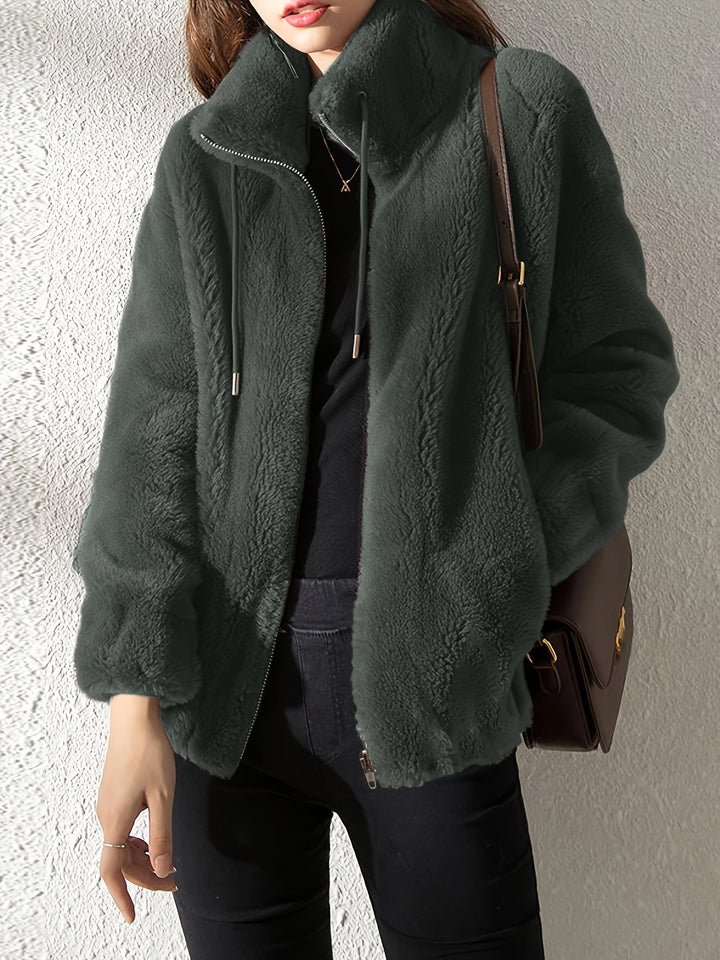 LOUISON | WOMEN'S SHERPA JACKET TEDDY FLEECE ZIP UP WINTER 6
