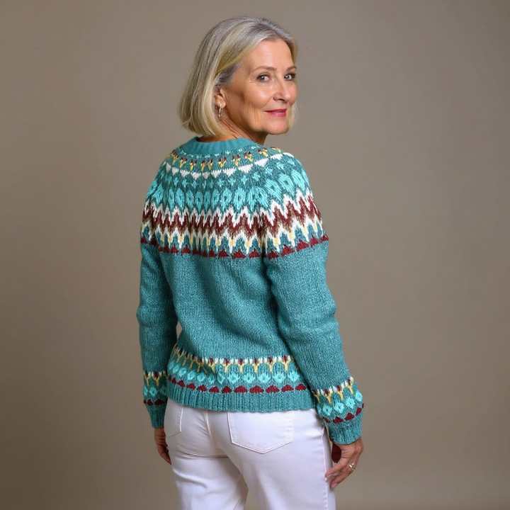 LOVA | WOMEN'S FAIR ISLE CARDIGAN SWEATER CHRISTMAS KNIT BUTTON 2