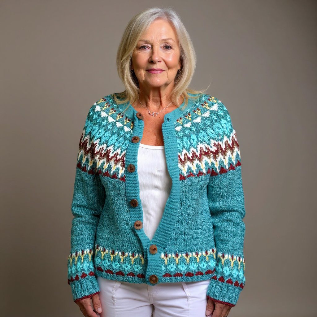 LOVA | WOMEN'S FAIR ISLE CARDIGAN SWEATER CHRISTMAS KNIT BUTTON 3