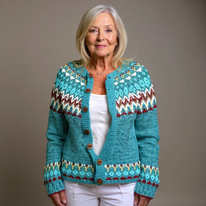 LOVA | WOMEN'S FAIR ISLE CARDIGAN SWEATER CHRISTMAS KNIT BUTTON 3