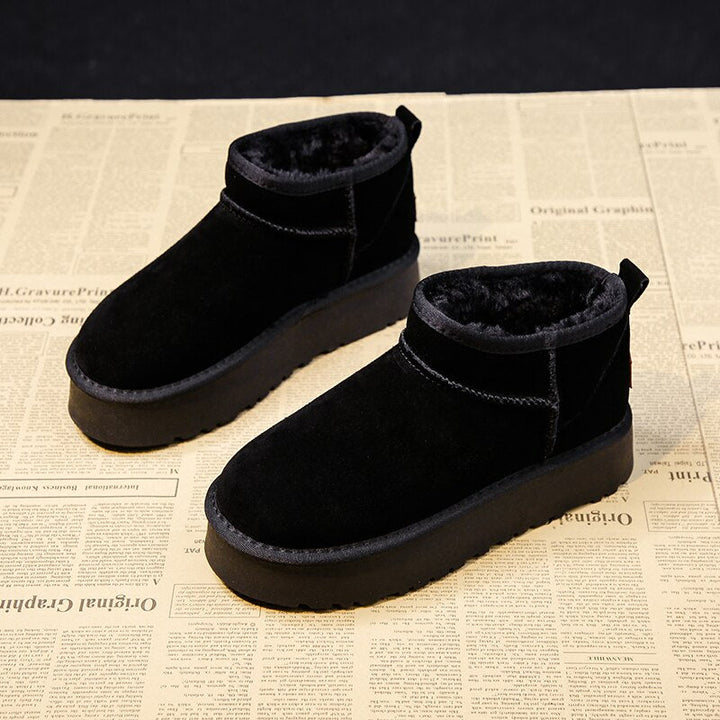 LUCETTE | WOMEN'S PLATFORM ANKLE BOOTS SUEDE FUR LINED WINTER 4