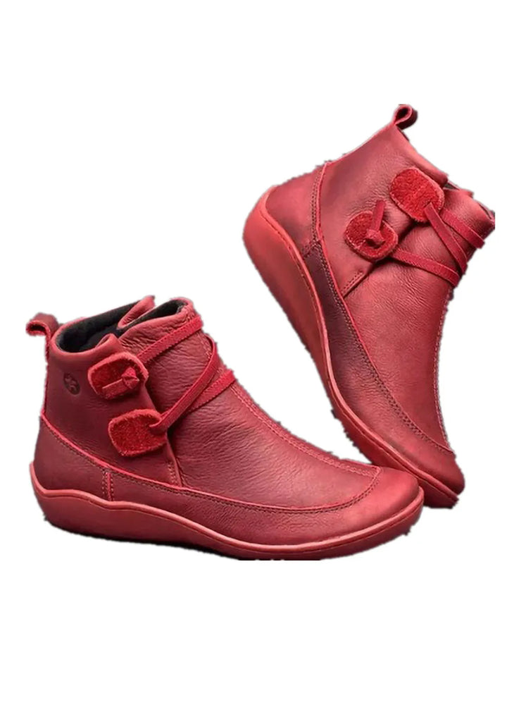LUCILLE | WOMEN'S ORTHOPEDIC FLAT LEATHER ANKLE BOOTS 9