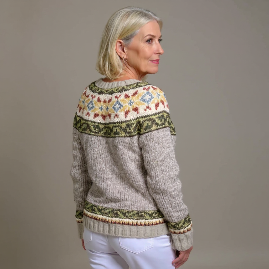 MABEL | WOMEN'S FAIR ISLE CARDIGAN SWEATER CHRISTMAS KNIT BUTTON 2