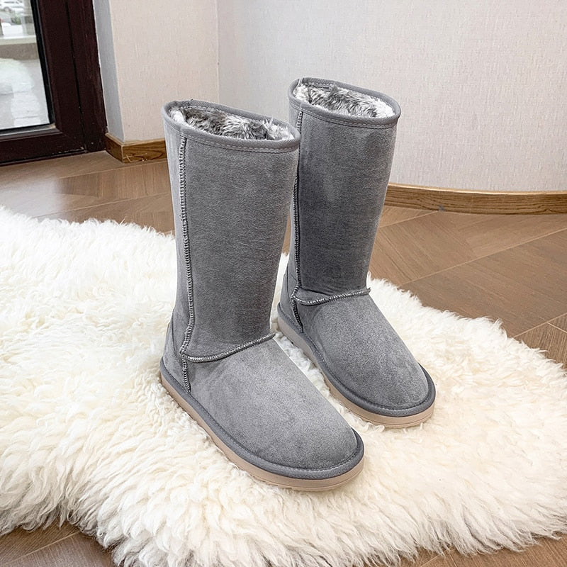 MADELEINE | WOMEN'S MID CALF BOOTS SUEDE FUR LINED WINTER 4