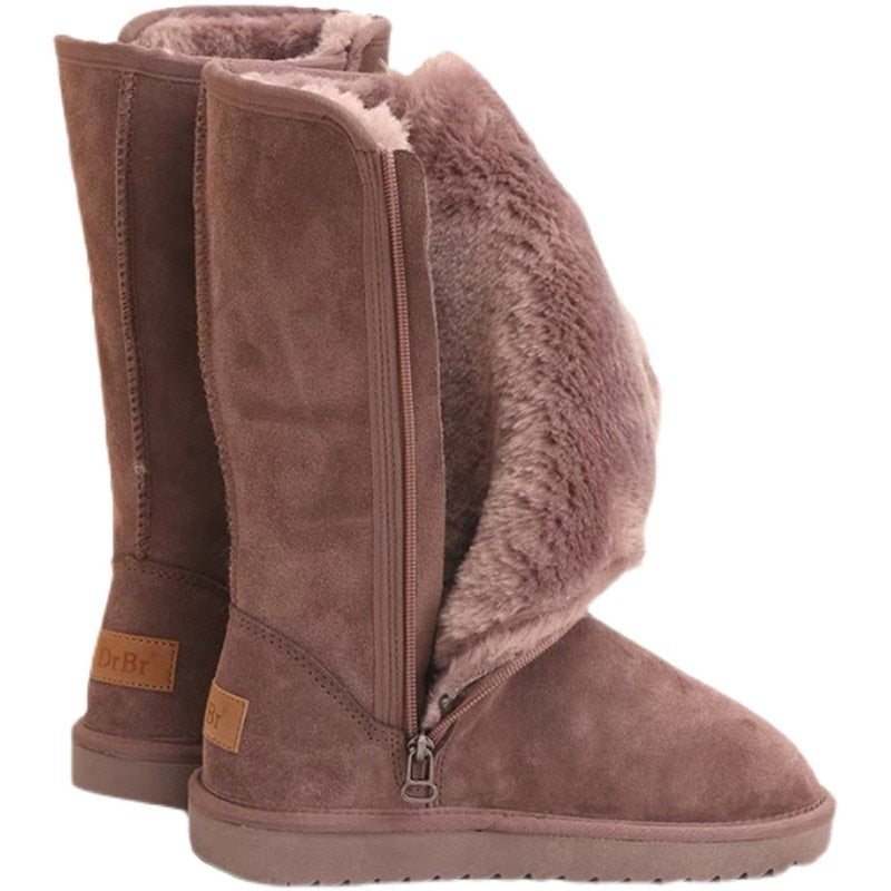 MADELEINE | WOMEN'S MID CALF BOOTS SUEDE FUR LINED WINTER 6