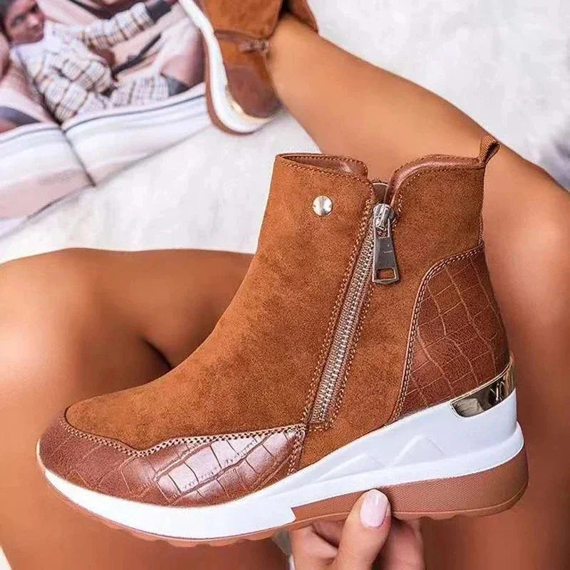 Women's Orthopedic Wedge Sneaker Boots – Detail View
