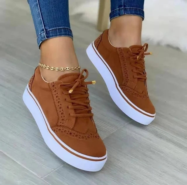 MAGNOLIA | WOMEN'S PLATFORM SNEAKERS BROGUE LACE UP 1