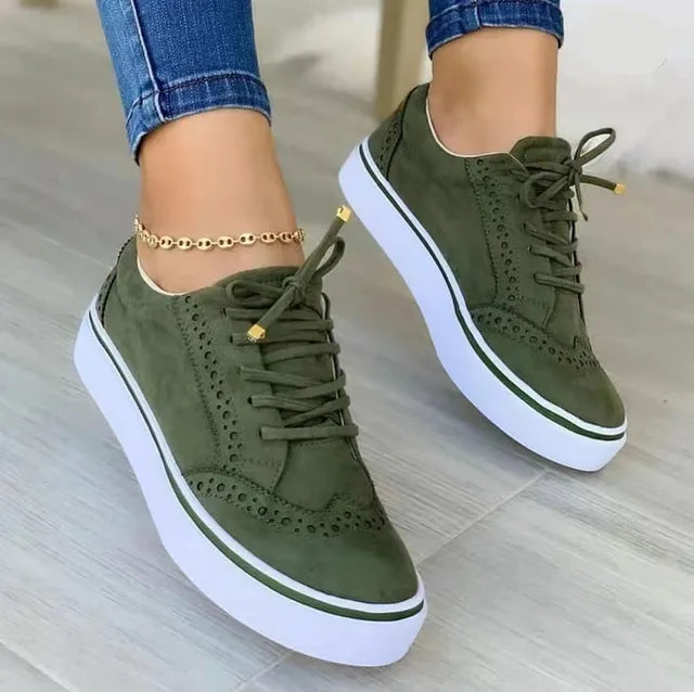 MAGNOLIA | WOMEN'S PLATFORM SNEAKERS BROGUE LACE UP 2