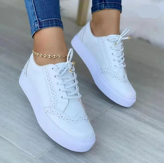 MAGNOLIA | WOMEN'S PLATFORM SNEAKERS BROGUE LACE UP 4