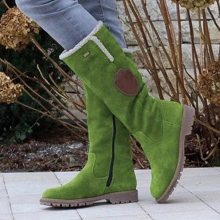 MAIWENN | WOMEN'S SUEDE FLAT KNEE HIGH WINTER BOOTS 2
