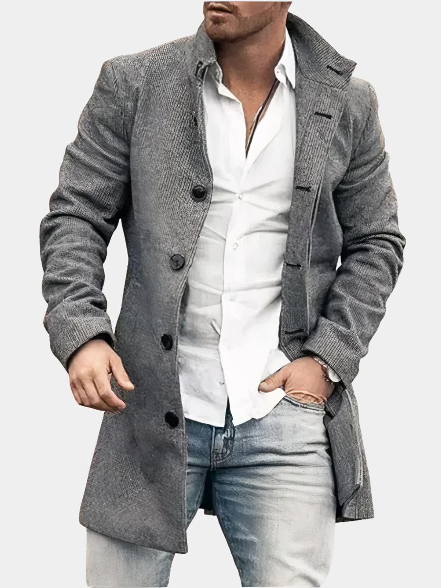 MALCOLM - WASHED BUTTON TRENCH COAT 11
