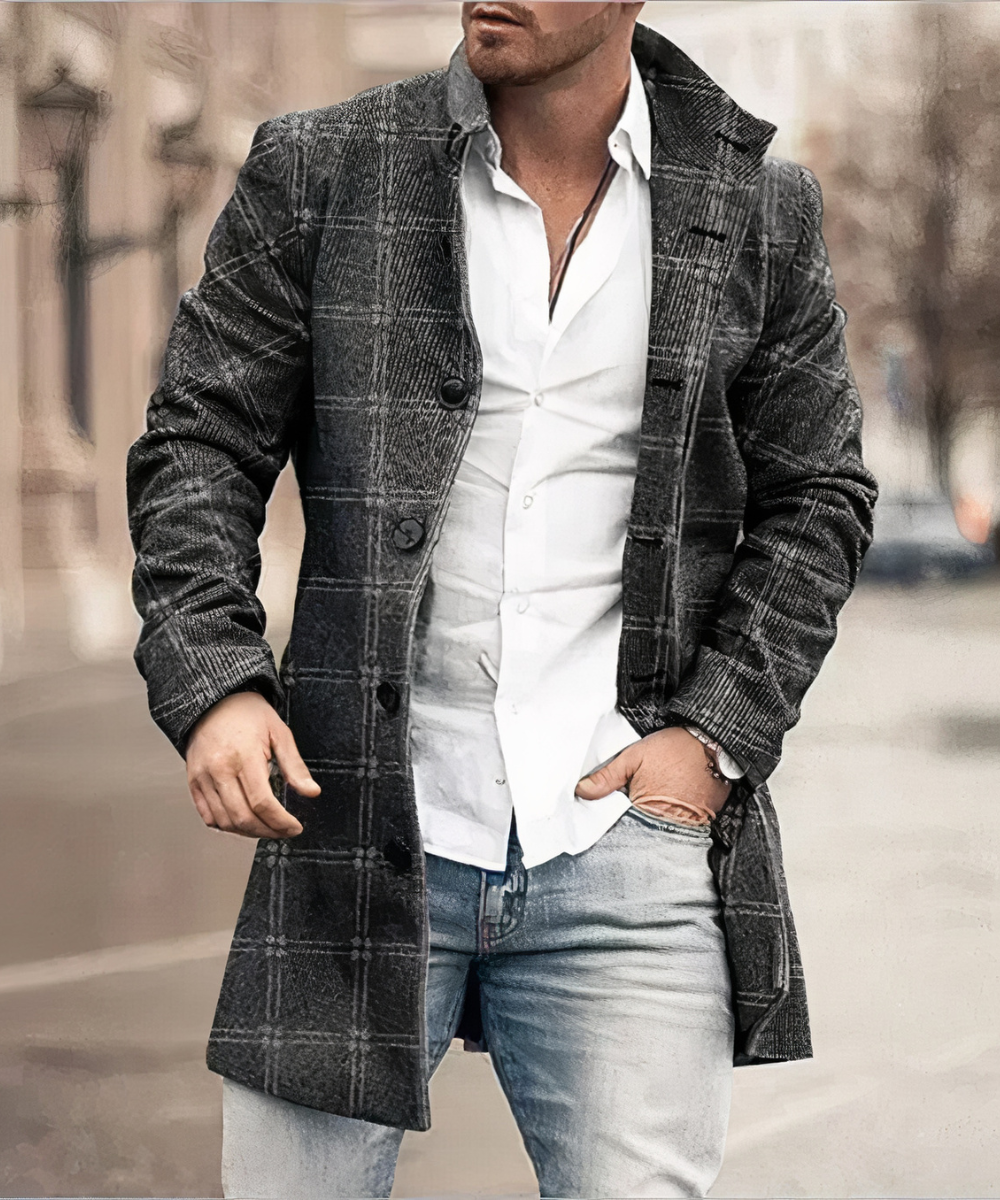 MALCOLM - WASHED BUTTON TRENCH COAT 4