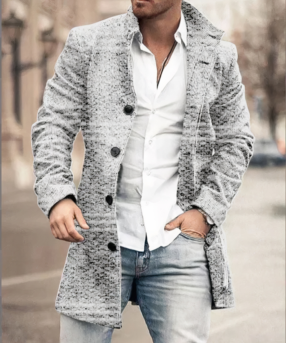 MALCOLM - WASHED BUTTON TRENCH COAT 5