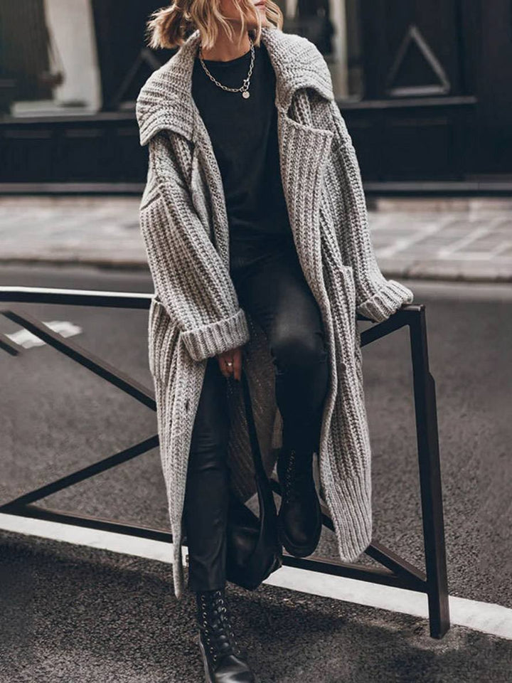 MARCELINE | WOMEN'S LONG CHUNKY KNIT DUSTER CARDIGAN 1
